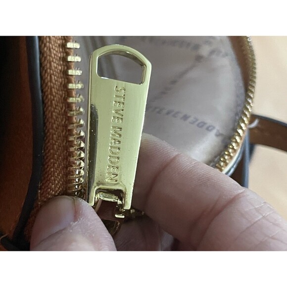 Steve Madden Brown Mini Dome Satchel Crossbody Bag w/ Floral Scarf - Picture 9 of 13